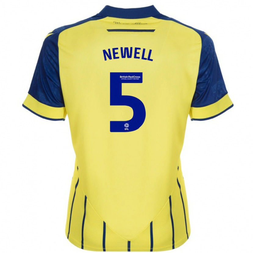 Danxen Enfant Maillot Lucy Newell #5 Jaune Bleu Tenues Extérieur 2024/25 T-Shirt