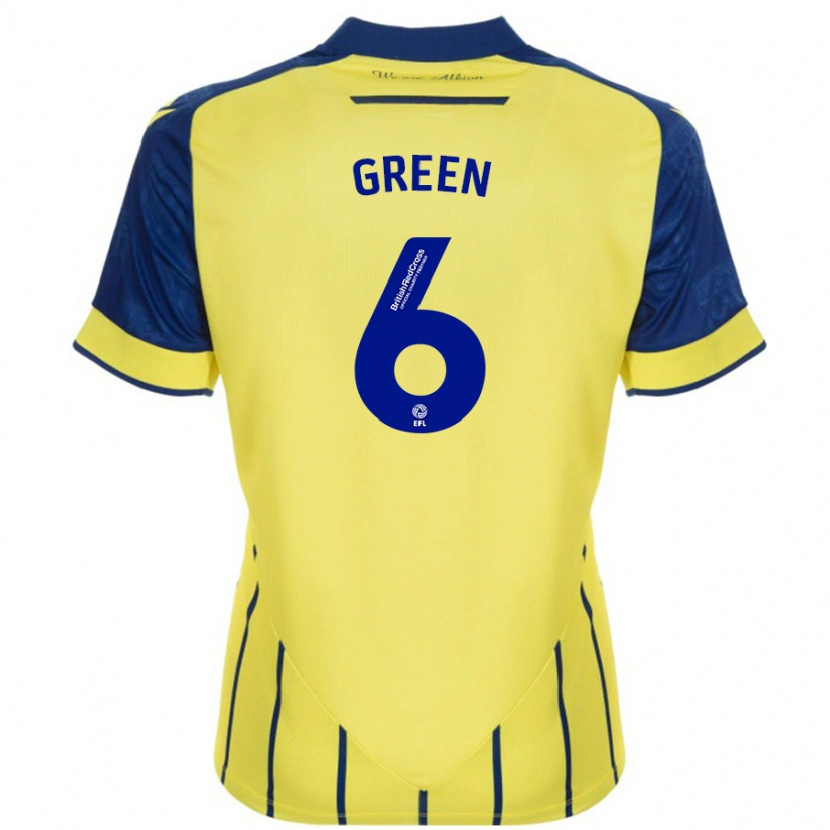 Danxen Enfant Maillot Isabel Green #6 Jaune Bleu Tenues Extérieur 2024/25 T-Shirt