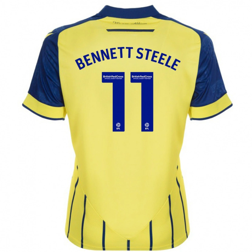 Danxen Enfant Maillot Lizzie Bennett-Steele #11 Jaune Bleu Tenues Extérieur 2024/25 T-Shirt