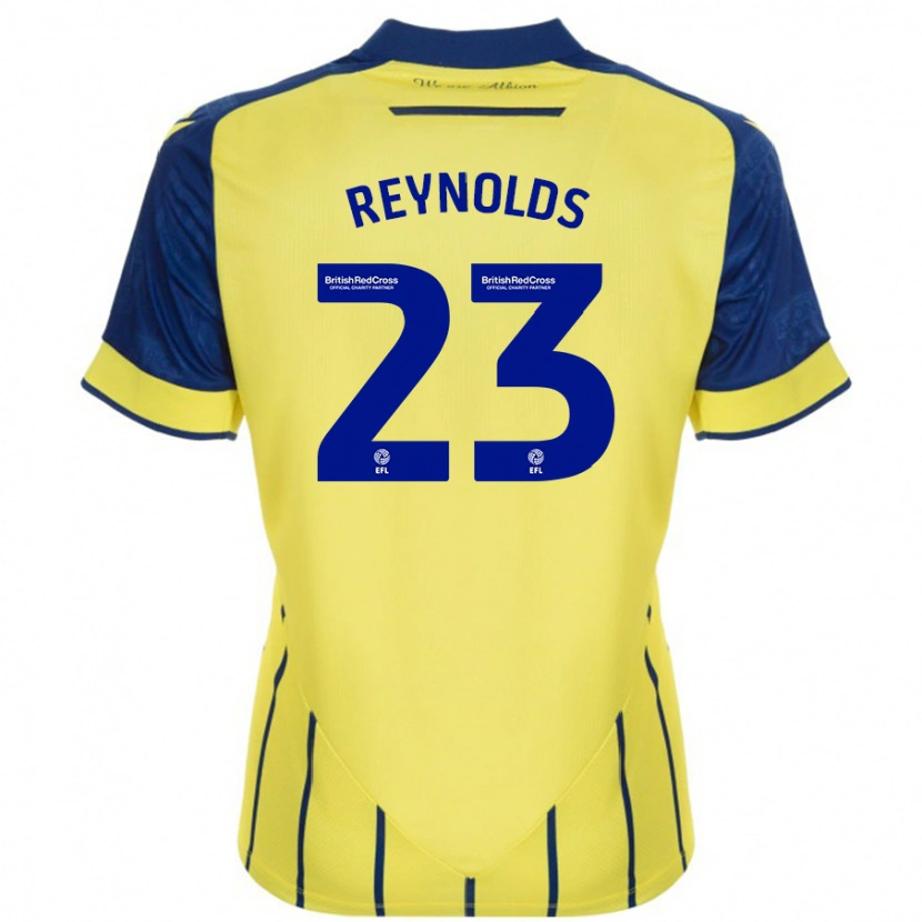 Danxen Enfant Maillot Taylor Reynolds #23 Jaune Bleu Tenues Extérieur 2024/25 T-Shirt