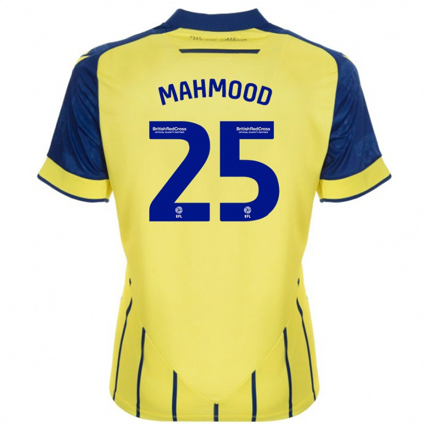 Danxen Enfant Maillot Mahmood #25 Jaune Bleu Tenues Extérieur 2024/25 T-Shirt