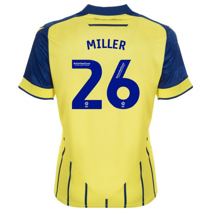 Danxen Enfant Maillot Nna Miller #26 Jaune Bleu Tenues Extérieur 2024/25 T-Shirt