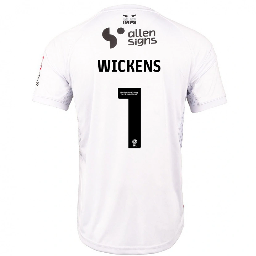 Danxen Enfant Maillot George Wickens #1 Rouge Blanc Tenues Extérieur 2024/25 T-Shirt