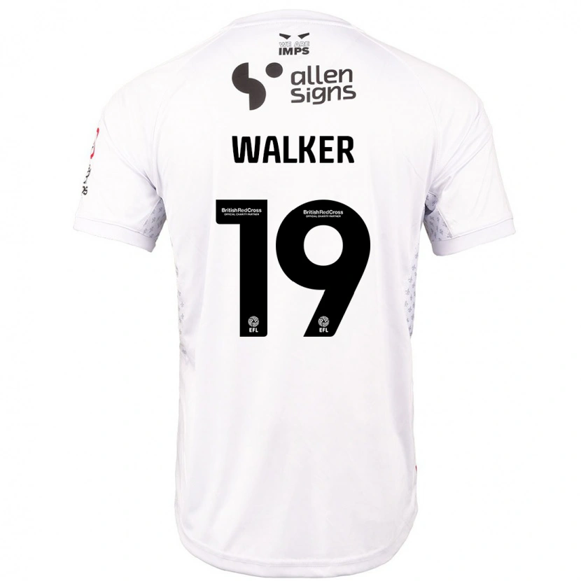 Danxen Enfant Maillot Tyler Walker #19 Rouge Blanc Tenues Extérieur 2024/25 T-Shirt