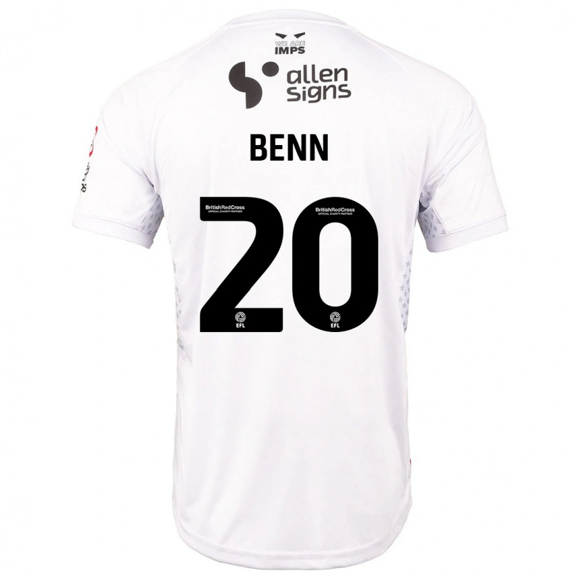 Danxen Enfant Maillot Jay Benn #20 Rouge Blanc Tenues Extérieur 2024/25 T-Shirt