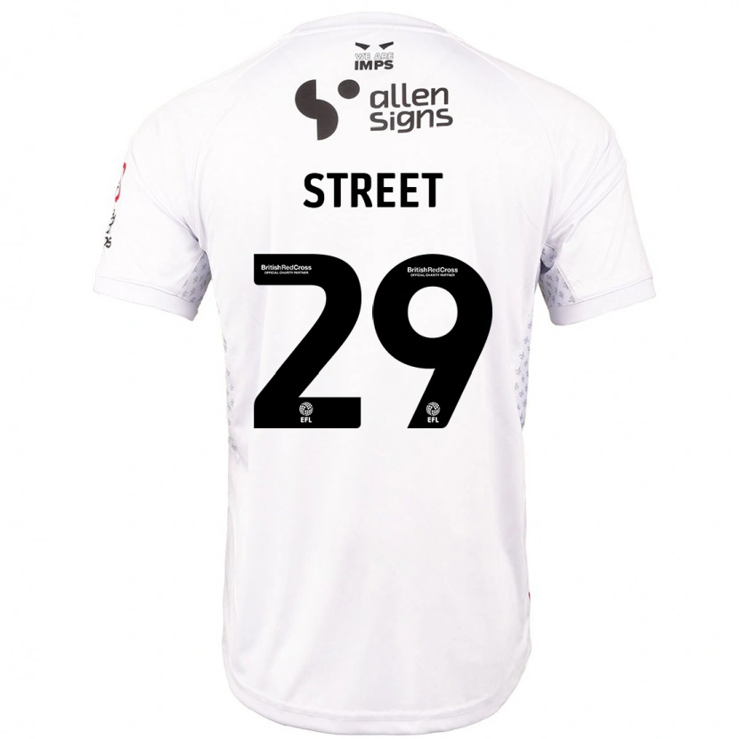 Danxen Enfant Maillot Robert Street #29 Rouge Blanc Tenues Extérieur 2024/25 T-Shirt