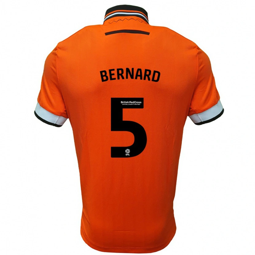 Danxen Enfant Maillot Di'shon Bernard #5 Orange Blanc Tenues Extérieur 2024/25 T-Shirt