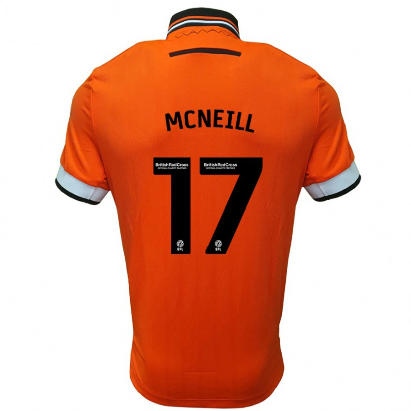 Danxen Enfant Maillot Charlie Mcneill #17 Orange Blanc Tenues Extérieur 2024/25 T-Shirt