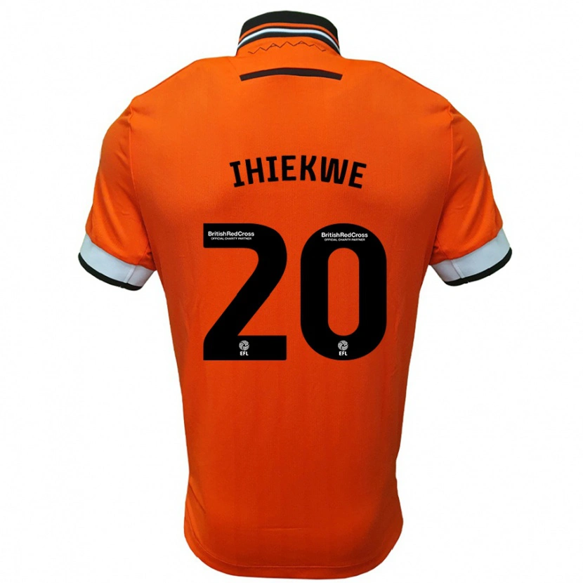 Danxen Enfant Maillot Michael Ihiekwe #20 Orange Blanc Tenues Extérieur 2024/25 T-Shirt