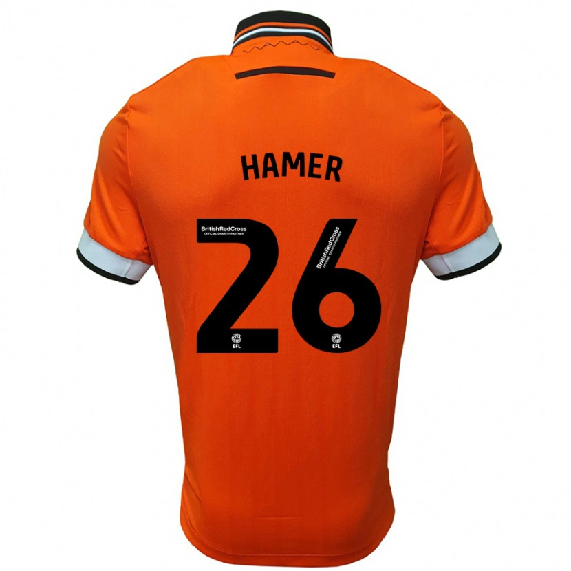 Danxen Enfant Maillot Ben Hamer #26 Orange Blanc Tenues Extérieur 2024/25 T-Shirt