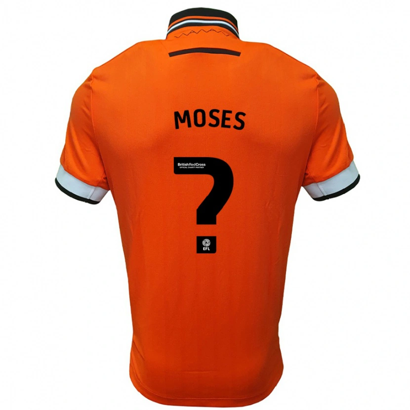 Danxen Enfant Maillot Devlan Moses #0 Orange Blanc Tenues Extérieur 2024/25 T-Shirt