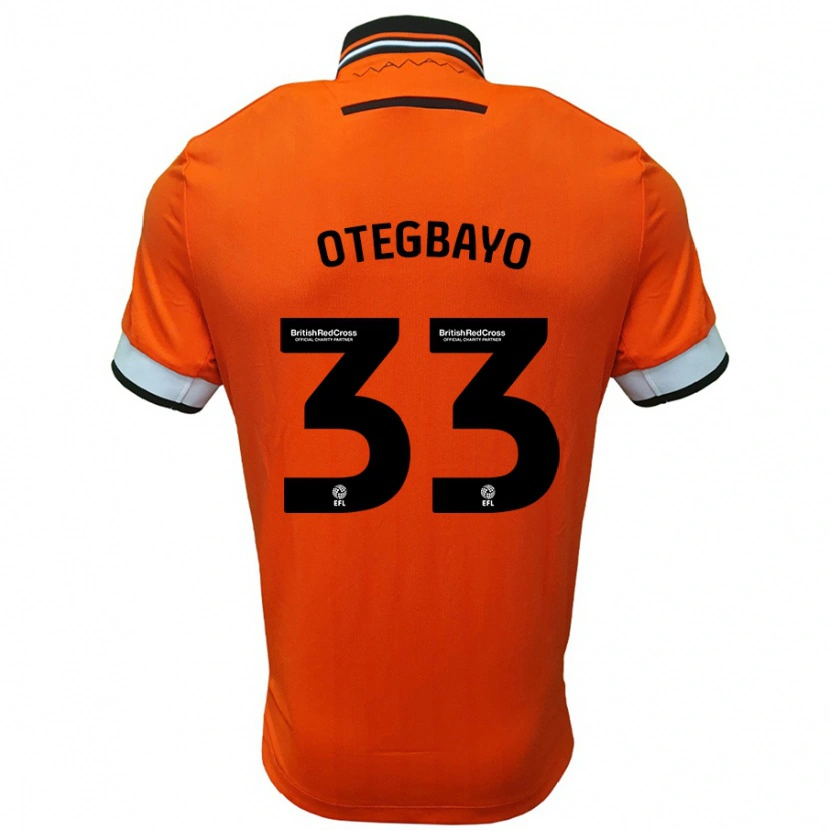 Danxen Enfant Maillot Gabriel Otegbayo #33 Orange Blanc Tenues Extérieur 2024/25 T-Shirt