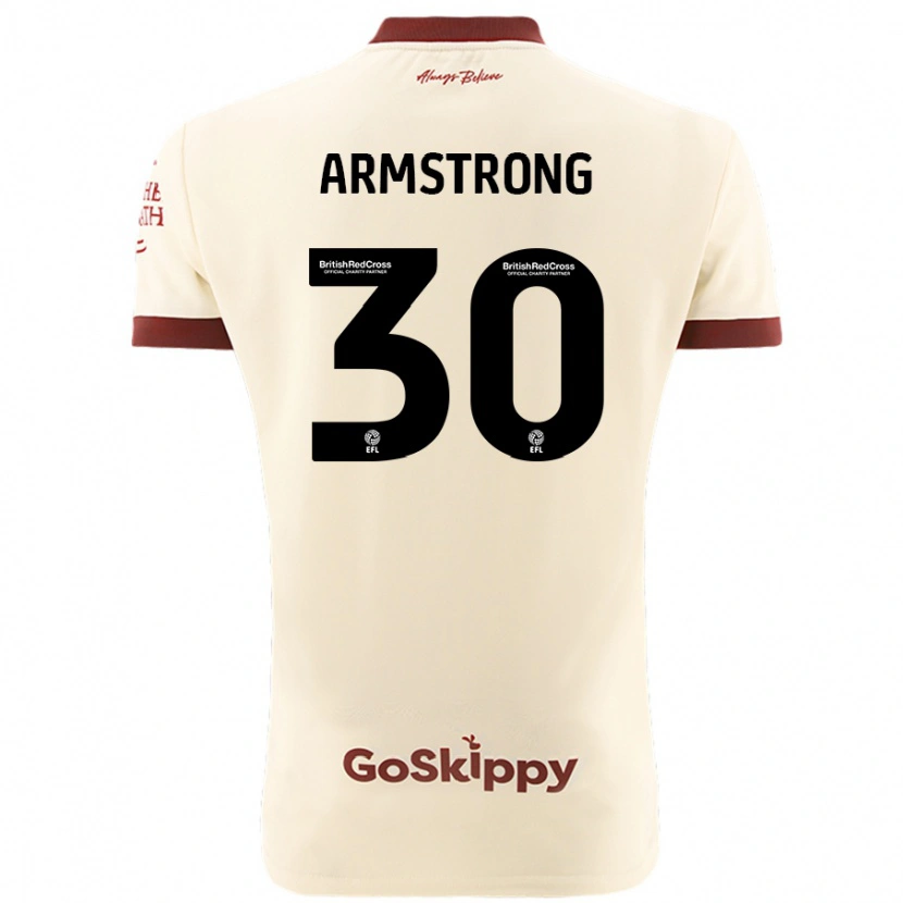 Danxen Enfant Maillot Sinclair Armstrong #30 Blanc Crème Tenues Extérieur 2024/25 T-Shirt