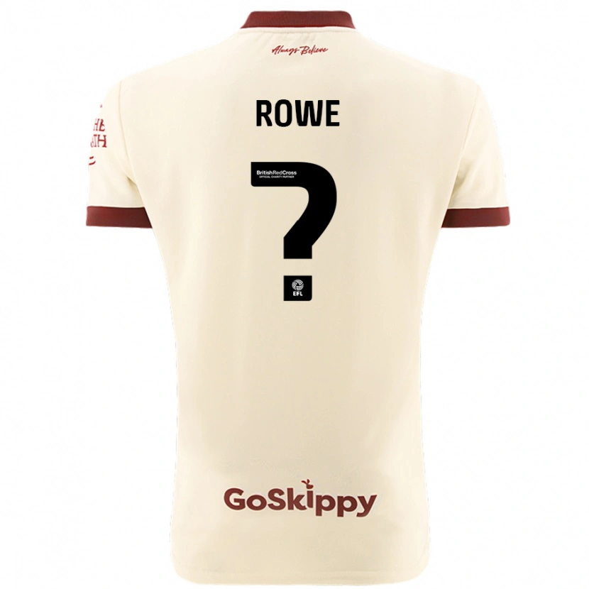 Danxen Enfant Maillot Romani Rowe #0 Blanc Crème Tenues Extérieur 2024/25 T-Shirt