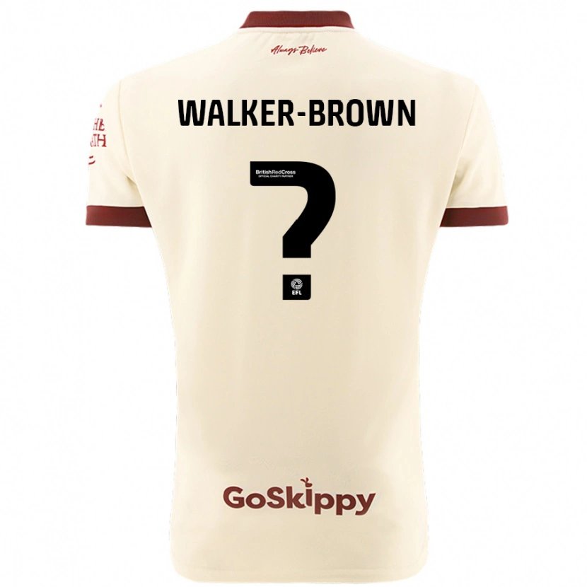 Danxen Enfant Maillot Rushon Walker-Brown #0 Blanc Crème Tenues Extérieur 2024/25 T-Shirt