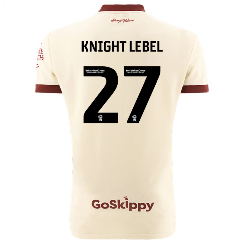 Danxen Enfant Maillot Jamie Knight-Lebel #27 Blanc Crème Tenues Extérieur 2024/25 T-Shirt