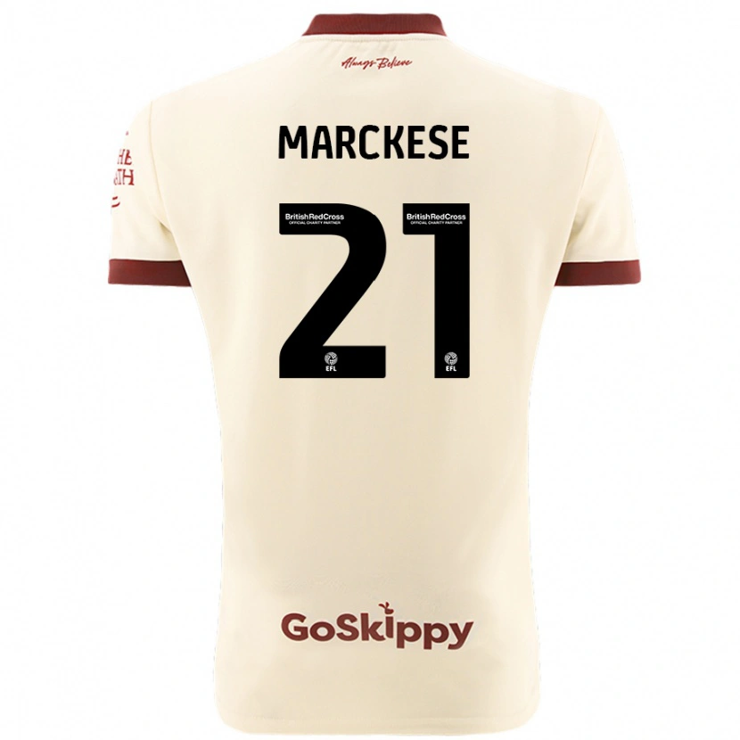 Danxen Enfant Maillot Kaylan Marckese #21 Blanc Crème Tenues Extérieur 2024/25 T-Shirt