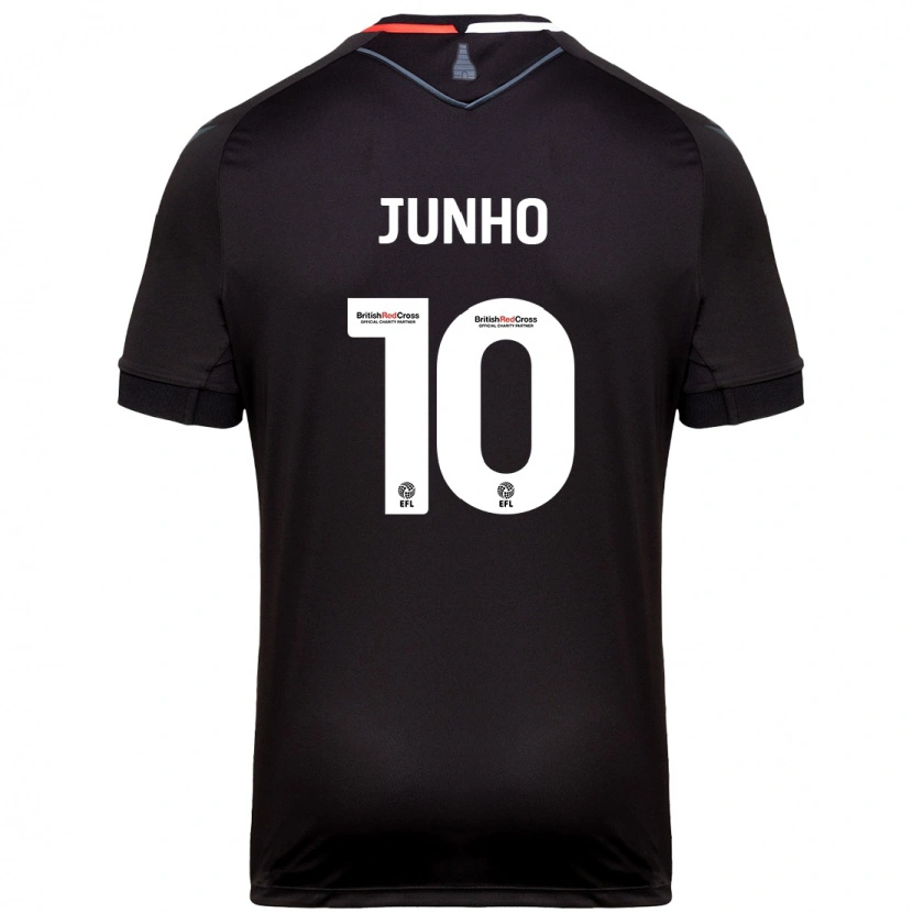 Danxen Enfant Maillot Jun-Ho Bae #10 Noir Tenues Extérieur 2024/25 T-Shirt