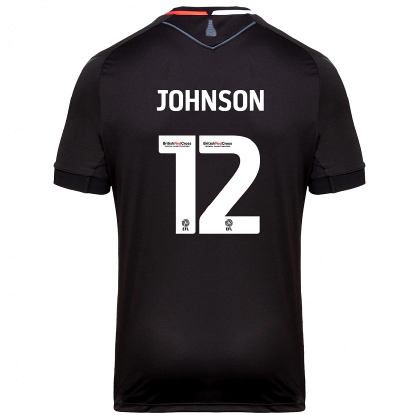 Danxen Enfant Maillot Daniel Johnson #12 Noir Tenues Extérieur 2024/25 T-Shirt