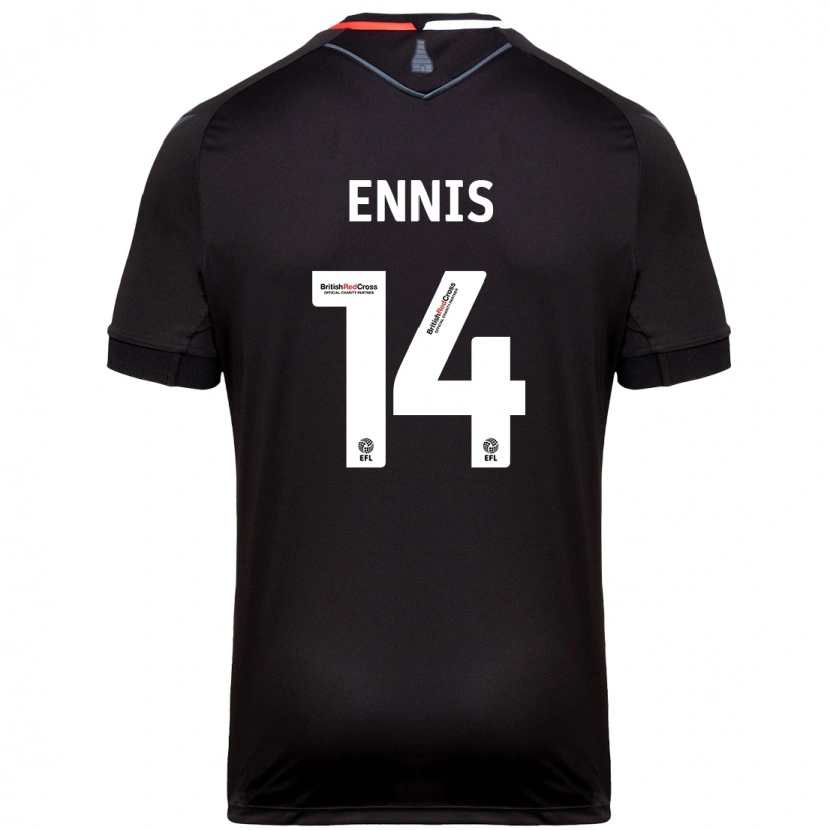 Danxen Enfant Maillot Niall Ennis #14 Noir Tenues Extérieur 2024/25 T-Shirt