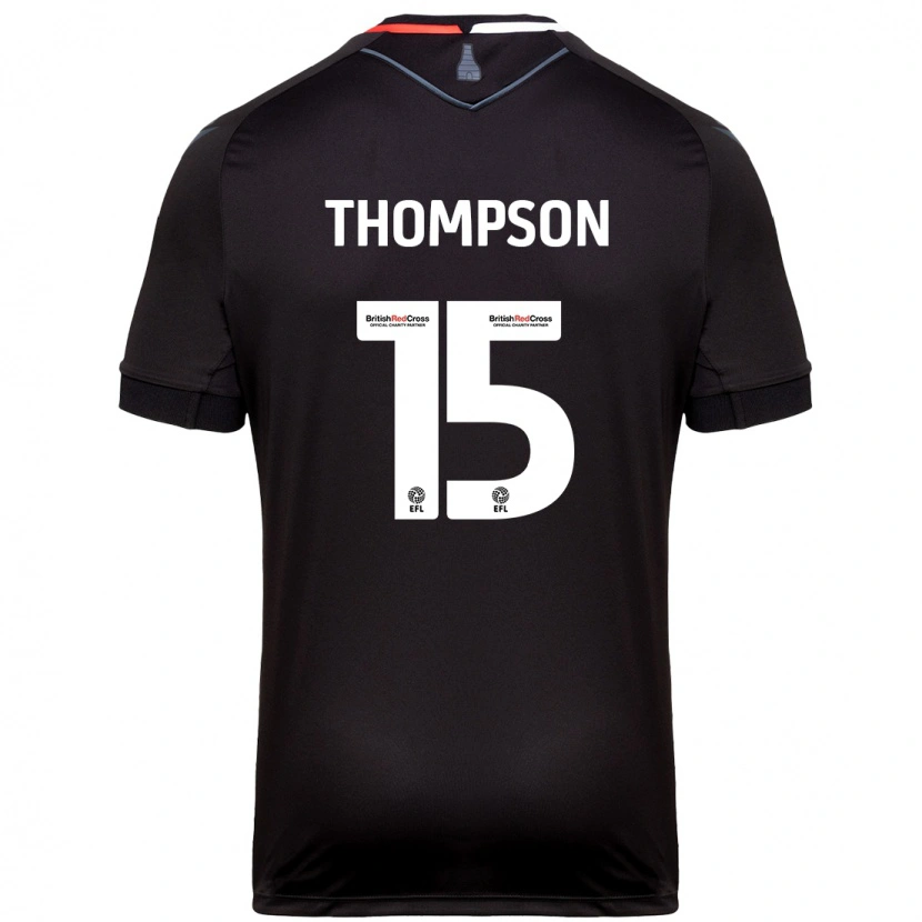 Danxen Enfant Maillot Jordan Thompson #15 Noir Tenues Extérieur 2024/25 T-Shirt