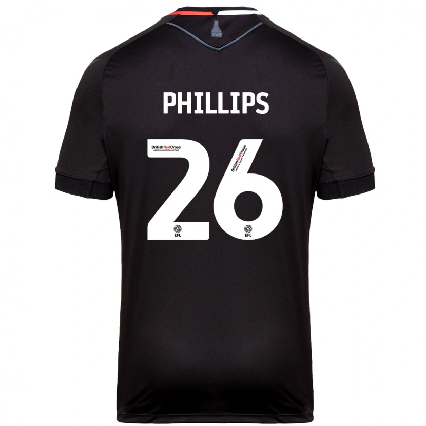 Danxen Enfant Maillot Ashley Phillips #26 Noir Tenues Extérieur 2024/25 T-Shirt