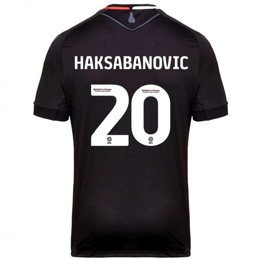 Danxen Enfant Maillot Sead Hakšabanović #20 Noir Tenues Extérieur 2024/25 T-Shirt