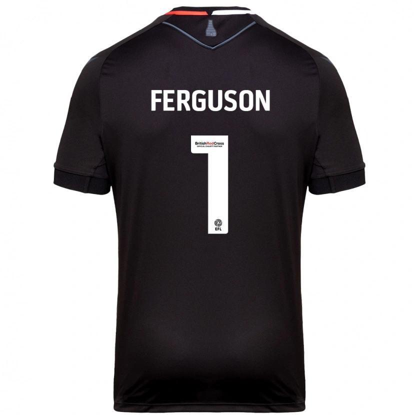 Danxen Enfant Maillot Georgie Ferguson #1 Noir Tenues Extérieur 2024/25 T-Shirt