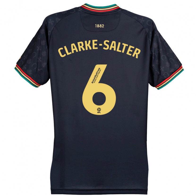 Danxen Enfant Maillot Jake Clarke-Salter #6 Bleu Marine Foncé Tenues Extérieur 2024/25 T-Shirt