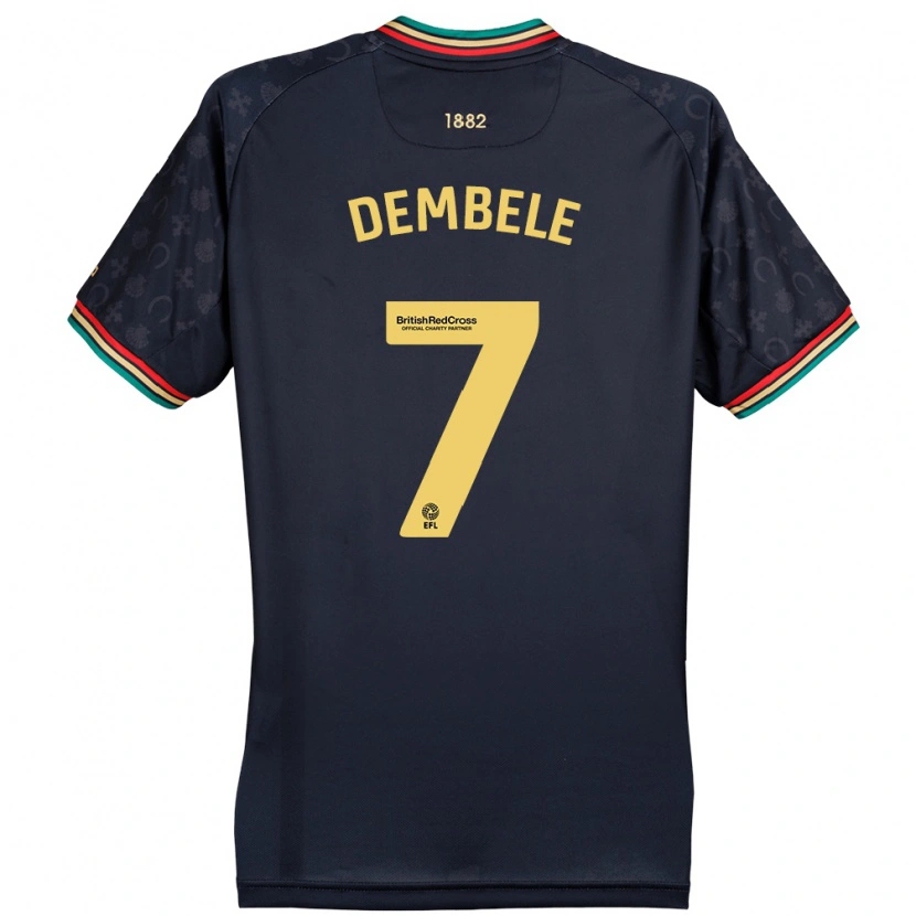 Danxen Enfant Maillot Karamoko Dembélé #7 Bleu Marine Foncé Tenues Extérieur 2024/25 T-Shirt