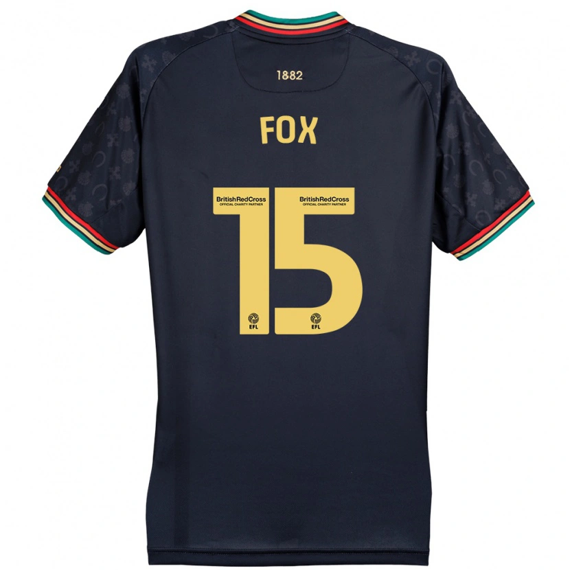 Danxen Enfant Maillot Morgan Fox #15 Bleu Marine Foncé Tenues Extérieur 2024/25 T-Shirt