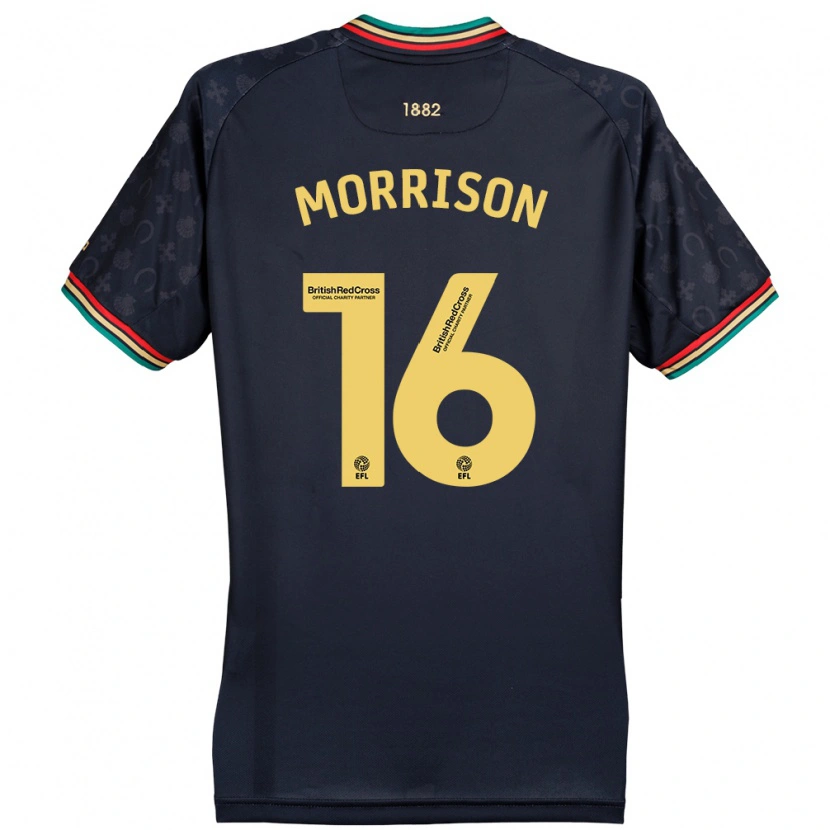 Danxen Enfant Maillot Liam Morrison #16 Bleu Marine Foncé Tenues Extérieur 2024/25 T-Shirt