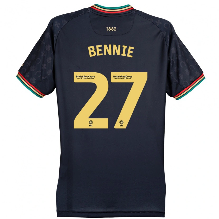 Danxen Enfant Maillot Daniel Bennie #27 Bleu Marine Foncé Tenues Extérieur 2024/25 T-Shirt