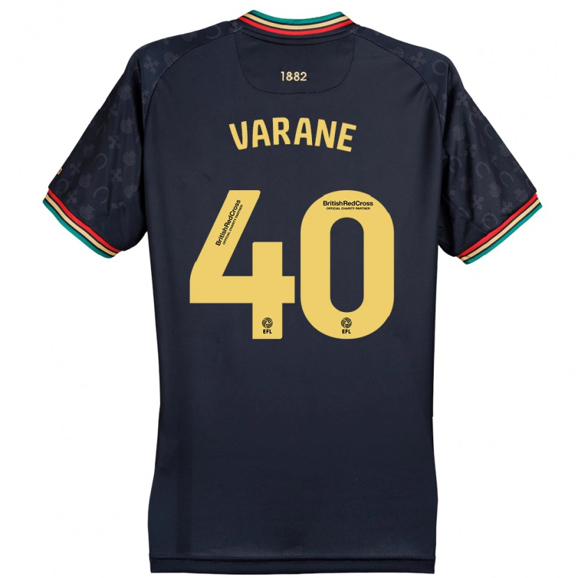 Danxen Enfant Maillot Jonathan Varane #40 Bleu Marine Foncé Tenues Extérieur 2024/25 T-Shirt