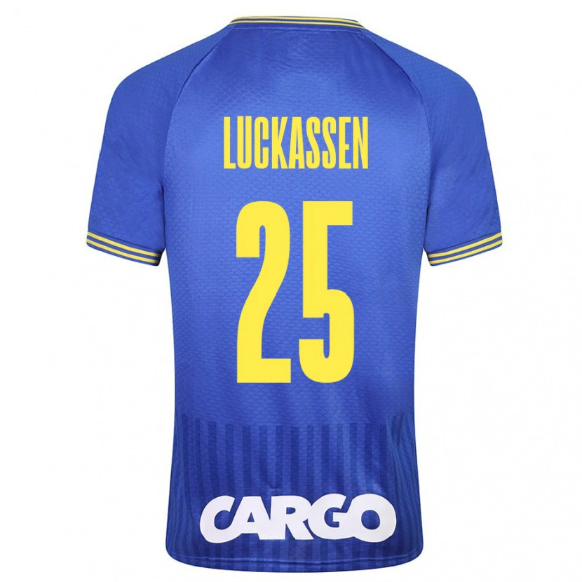 Danxen Enfant Maillot Derrick Luckassen #25 Blanc Tenues Extérieur 2024/25 T-Shirt