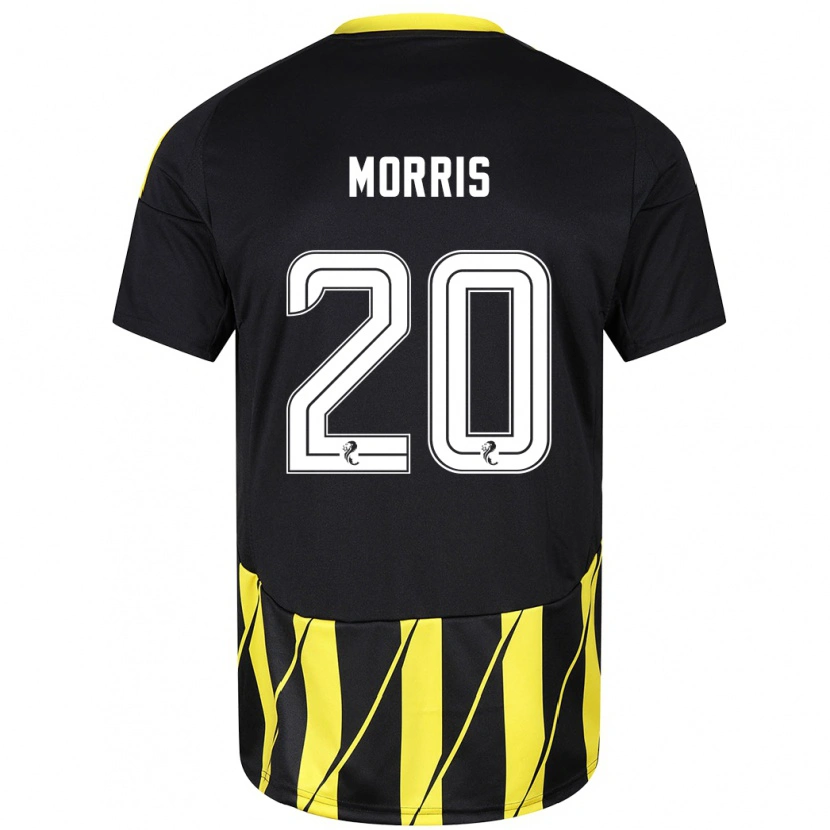 Danxen Enfant Maillot Shayden Morris #20 Noir Jaune Tenues Extérieur 2024/25 T-Shirt