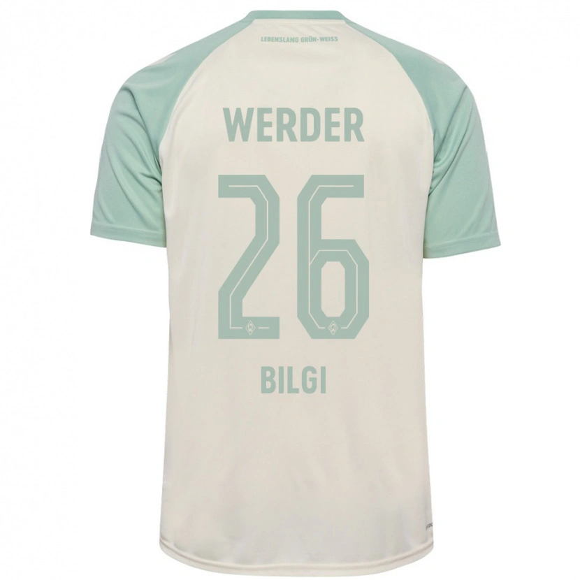 Danxen Enfant Maillot Süleyman Bilgi #26 Blanc Cassé Vert Clair Tenues Extérieur 2024/25 T-Shirt