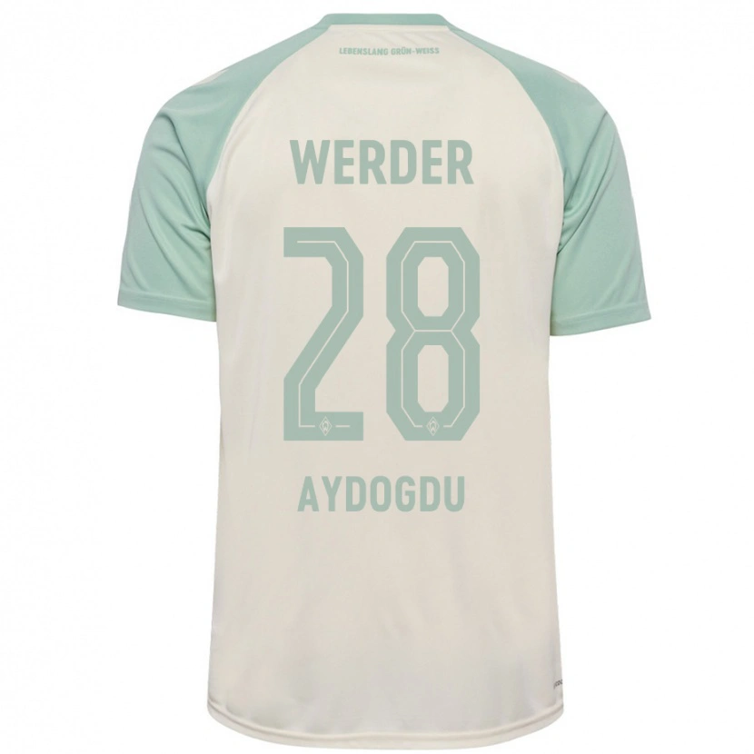 Danxen Enfant Maillot Onur Aydogdu #28 Blanc Cassé Vert Clair Tenues Extérieur 2024/25 T-Shirt