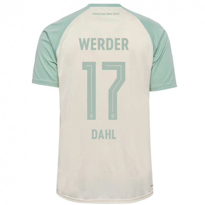 Danxen Enfant Maillot Amira Dahl #17 Blanc Cassé Vert Clair Tenues Extérieur 2024/25 T-Shirt