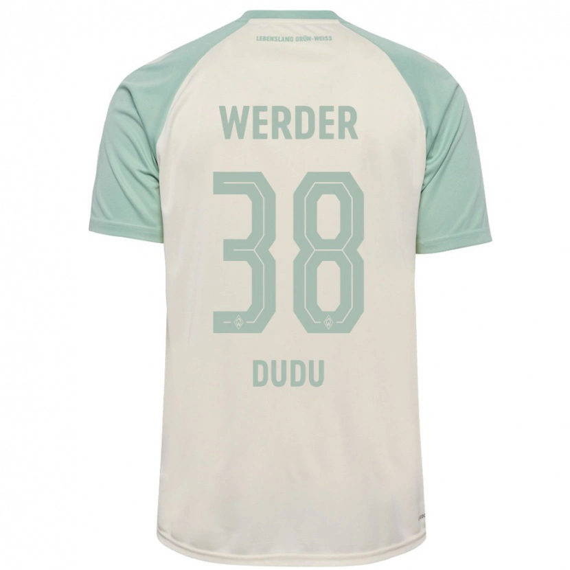 Danxen Enfant Maillot Dudu #38 Blanc Cassé Vert Clair Tenues Extérieur 2024/25 T-Shirt