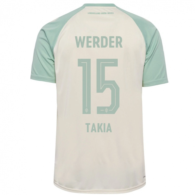 Danxen Enfant Maillot Toirik Onlam Takia #15 Blanc Cassé Vert Clair Tenues Extérieur 2024/25 T-Shirt