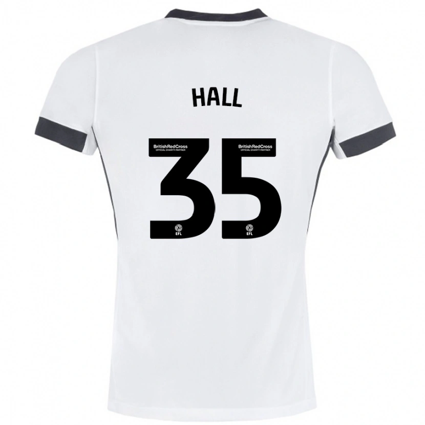 Danxen Enfant Maillot George Hall #35 Blanc Noir Tenues Extérieur 2024/25 T-Shirt