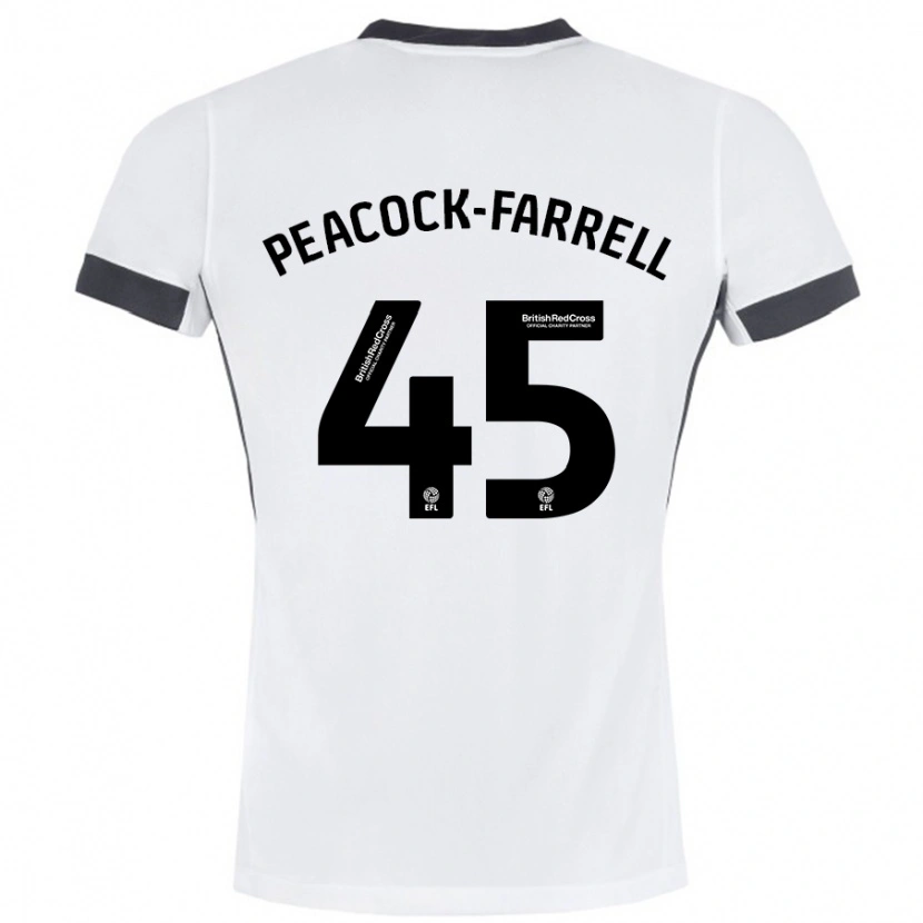 Danxen Enfant Maillot Bailey Peacock-Farrell #45 Blanc Noir Tenues Extérieur 2024/25 T-Shirt