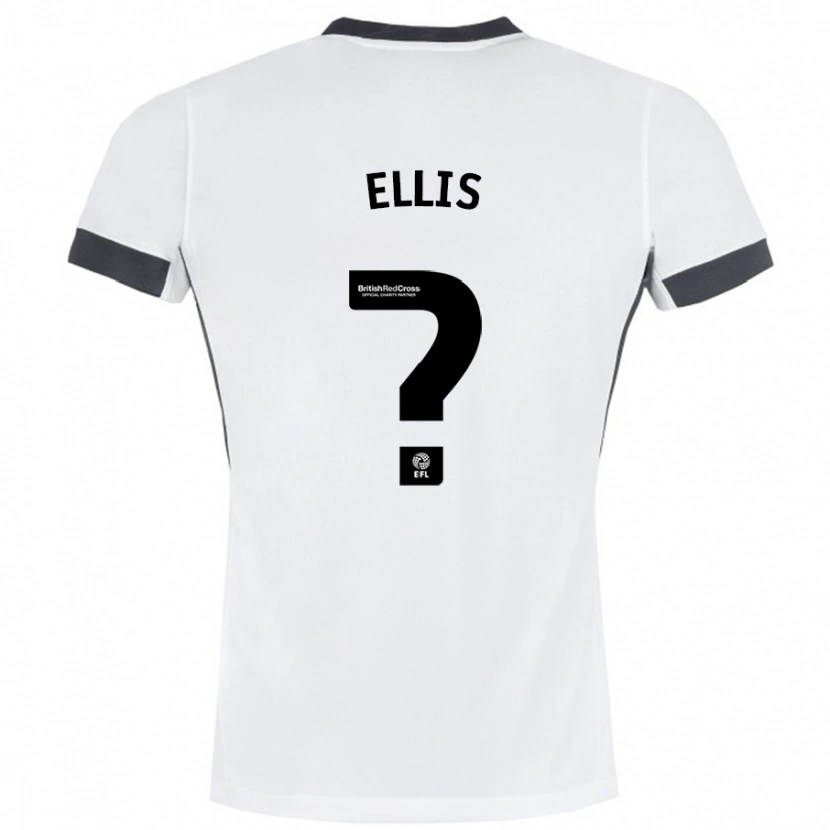 Danxen Enfant Maillot O'shea Ellis #0 Blanc Noir Tenues Extérieur 2024/25 T-Shirt