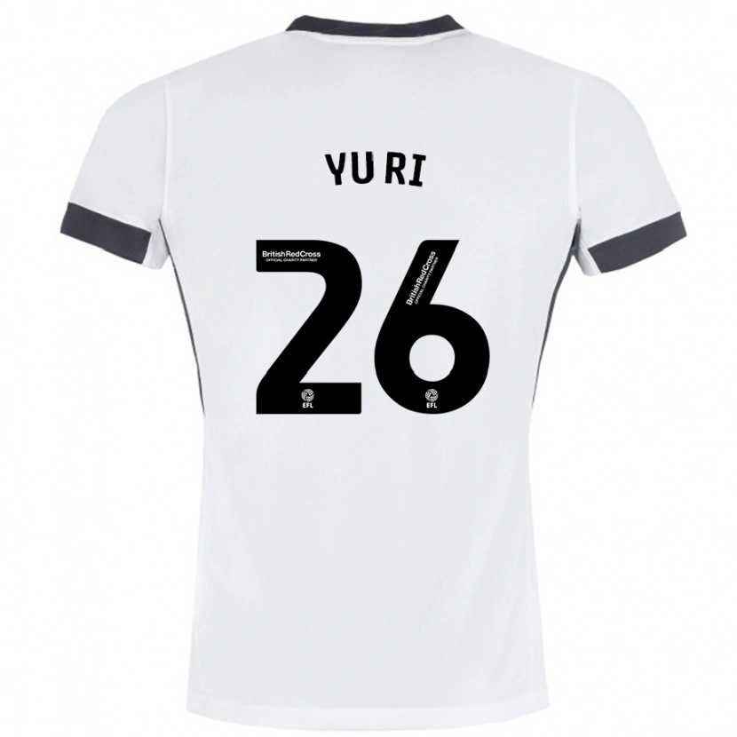 Danxen Enfant Maillot Choe Yu-Ri #26 Blanc Noir Tenues Extérieur 2024/25 T-Shirt