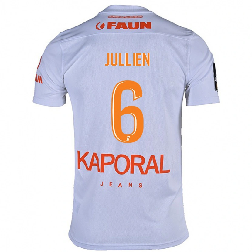 Danxen Enfant Maillot Christopher Jullien #6 Blanc Tenues Extérieur 2024/25 T-Shirt