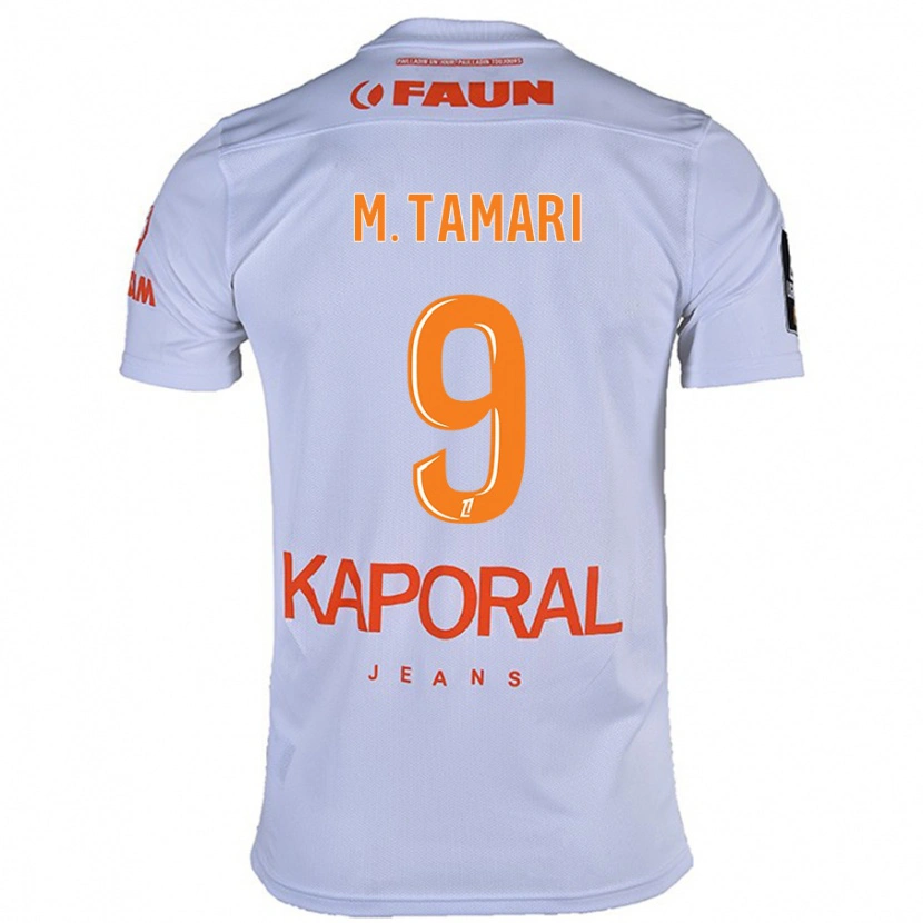 Danxen Enfant Maillot Mousa Tamari #9 Blanc Tenues Extérieur 2024/25 T-Shirt