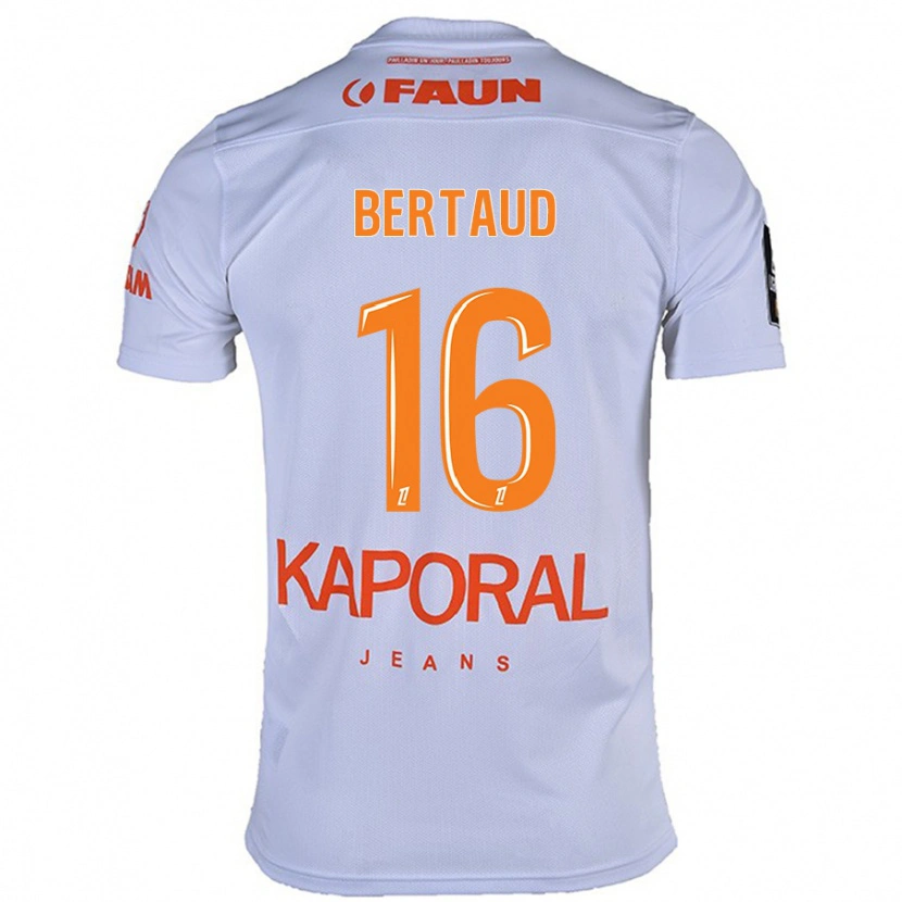 Danxen Enfant Maillot Dimitry Bertaud #16 Blanc Tenues Extérieur 2024/25 T-Shirt