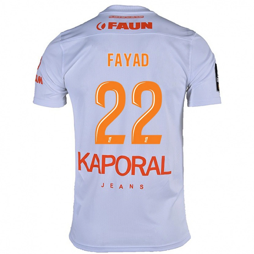 Danxen Enfant Maillot Khalil Fayad #22 Blanc Tenues Extérieur 2024/25 T-Shirt