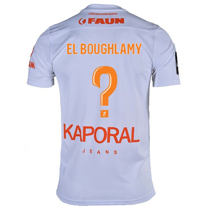 Danxen Enfant Maillot Adam El Boughlamy #0 Blanc Tenues Extérieur 2024/25 T-Shirt